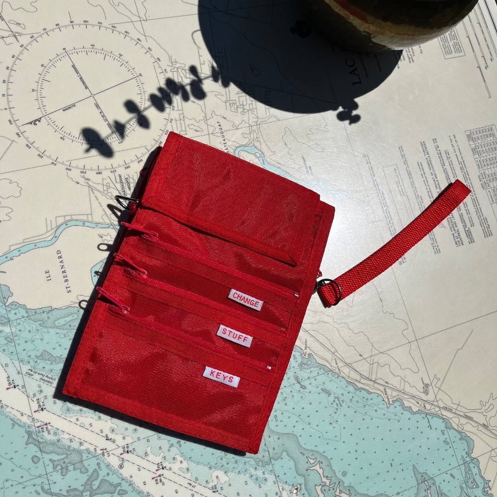 Vintage 90s Mundi Red Wallet / Purse / Organizer
